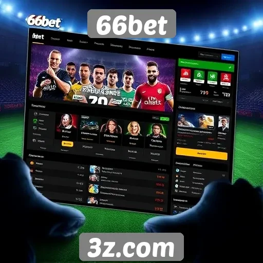 Interface do usuário do site 66bet analisada